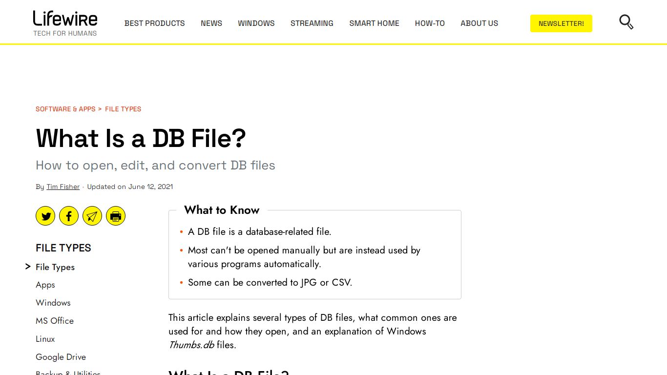 DB File (What It Is & How to Open One) - Lifewire