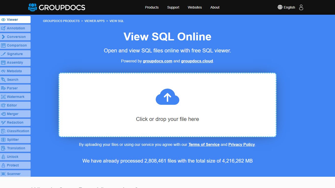 View SQL Online | Free GroupDocs Apps